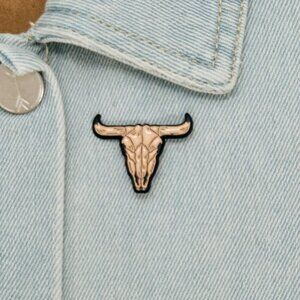 ✨Texas Cow Skull Longhorn Western Antlers Enamel Pin-Cow Skull Gift Lapel Brooch
